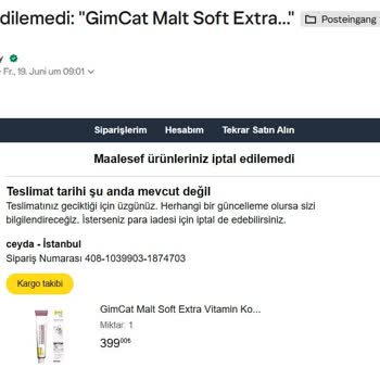 Amazon’da Sipariş İptalinin Sürekli Reddedilmesi Ve Geri Ödeme Belirsizliği