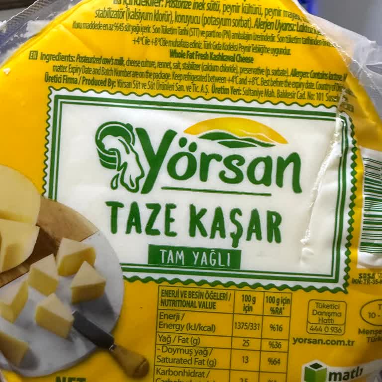 Yörsan Kaşar Peynirinde Gaz Kokusu ve Bozulmuş Tat
