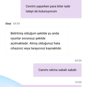 Yatırdığım Para Oyunlara Girilemiyor Ve İade Talebim Reddedildi
