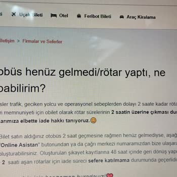 Obilet'te 2,5 Saat Rötar Sonrası 4000 TL Bilet İadesi Yapılmıyor