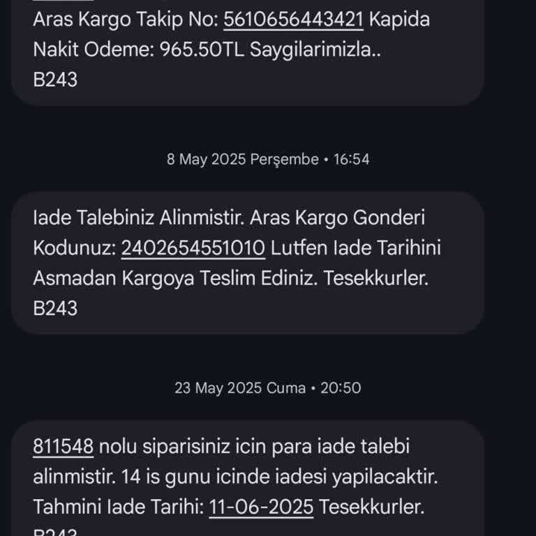 Yanlış Ve Eksik Ürün İadesi Sonrası 9.065 TL İadesi Hâlâ Gelmedi