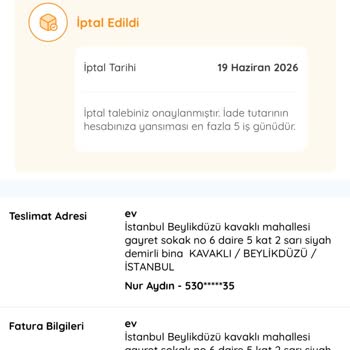 Siparişim İznim Olmadan İptal Edildi Ve Kuponlarım Silindi