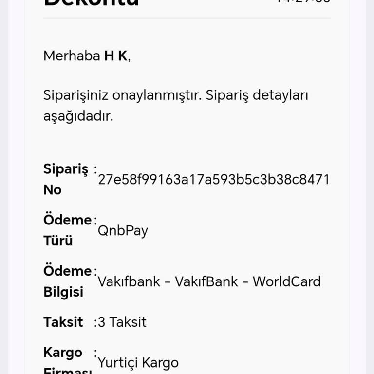 Sanalparcaci.com Sipariş İşlemi Yapılmadı Ve Geri Ödeme Talebim