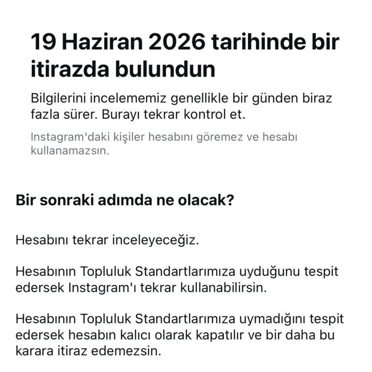 Instagram Hesabım Haksız Yerine Askıya Alındı Ve İtiraz Cevabı Gelmedi