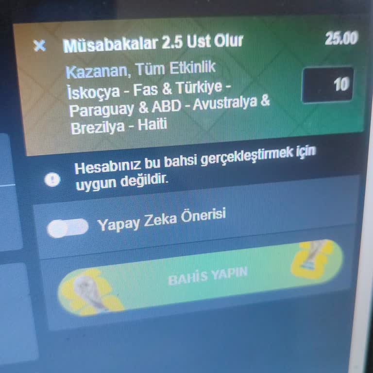 Hesabım Neden Özel Oranlı Maçlarda Engellendi?