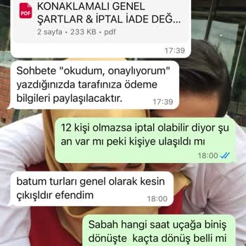 Son Dakikada Tur İptali Ve İade Sorunu