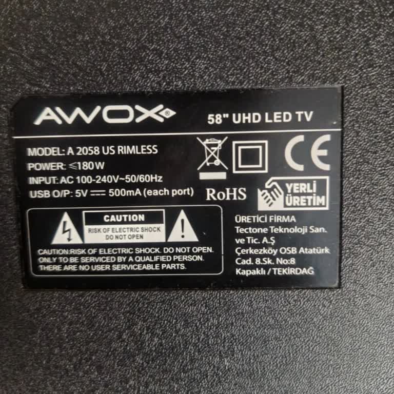 Awox 7 Aydır Televizyonum Tarafıma Teslim Edilmedi