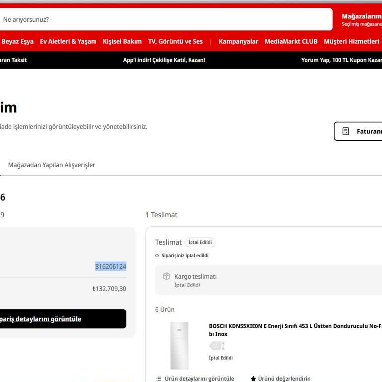 Bilgilendirme Yapılmadan Sipariş İptali Ve Gizli Parça Kısıtlaması