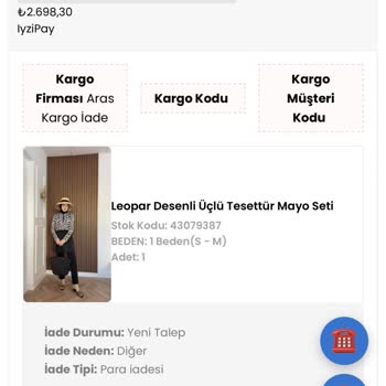 Eksik Gönderilen Mavi Elbise Ve Yanlış İade Süreci İçin Açıklama Talebi