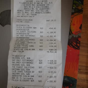Watsons’ta 105 TL Fiyat Farkı Ve İade İsteği
