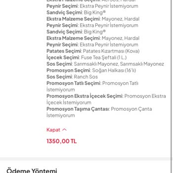 Eksik Gelen Burger King Menüsü Ve Cevapsız Müşteri Hizmeti