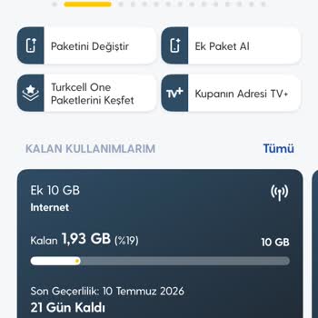 Aktif Kullanım Olmadan 10 GB Ek Paketin 1 Saatte Bitmesi Kabul Edilemez