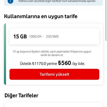 Online Yanımda Görülen Tarife Teklifi Geri Çekildi Ve Fiyatı 630 TL'ye Yükseldi