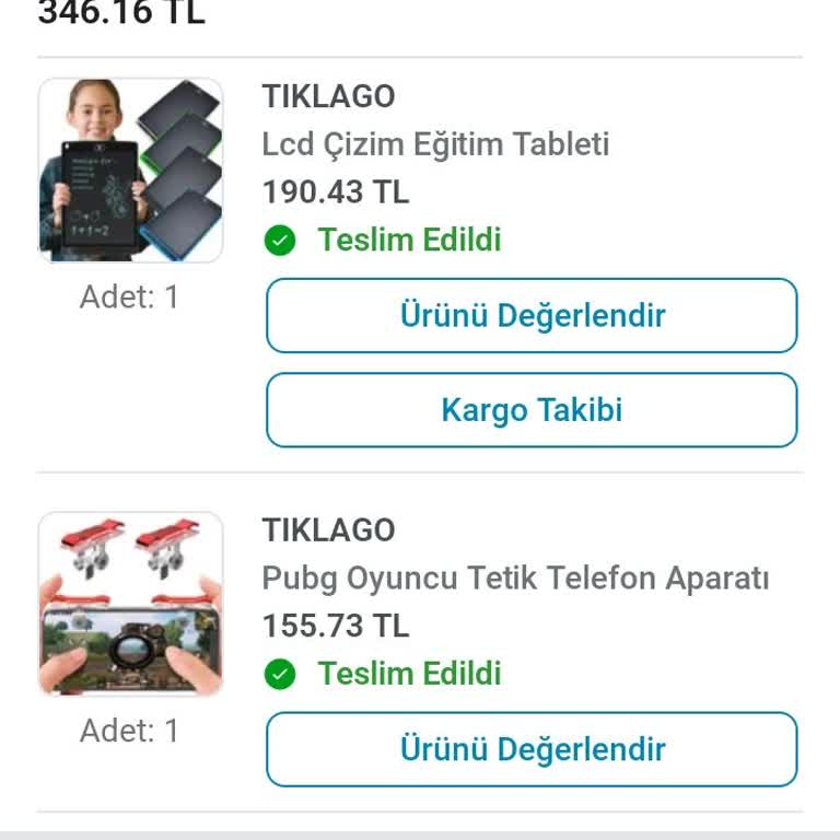 Eksik Gelen LCD Çizim Eğitim Tabletinin Teslim Edilmemesi Ve İade Sorunu