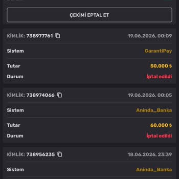 Capitolbet 70.000 TL Havale Çekim Talebim Sürekli İptal Ediliyor ve Destek Oyalıyor