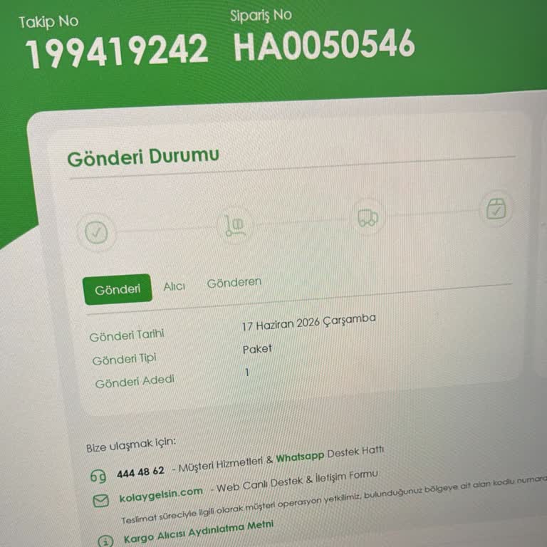 Kolay Gelsin Ve Amazon Arasındaki Lojistik Sorunları Nedeniyle Siparişim Teslim Edilmedi