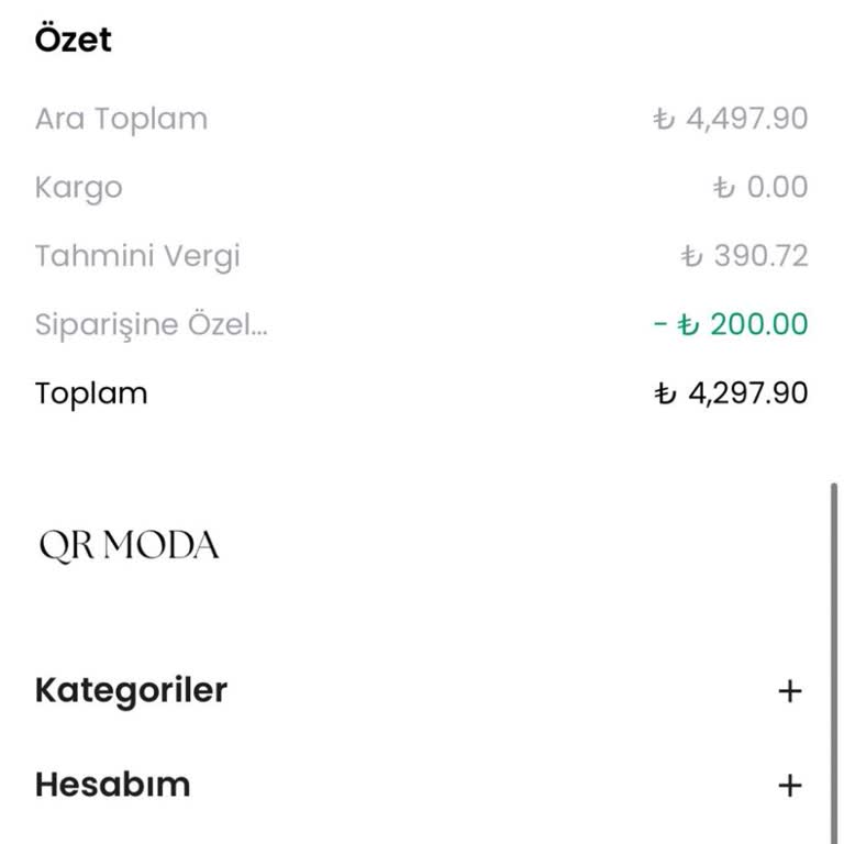 QR Moda Siparişim Hâlâ Kargo Hazırlık Aşamasında