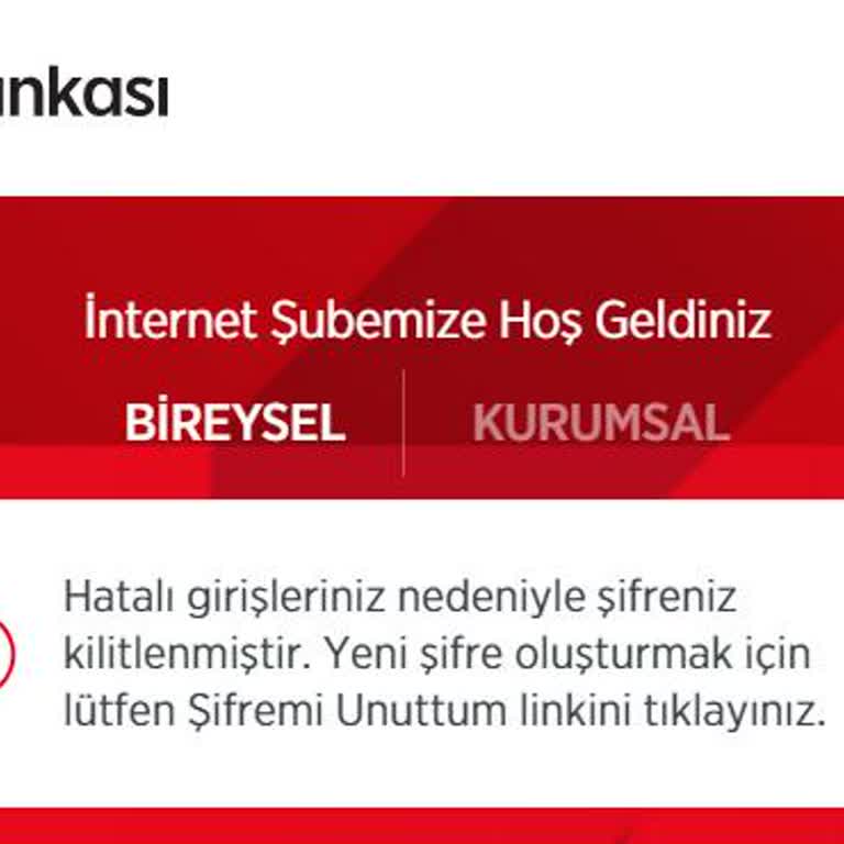 Ziraat Bankası İnternet Şubesinde Sürekli Hesap Kilitlenmesi Problemi