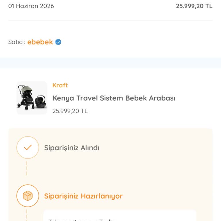 Kraft Kenya Bebek Arabası 19 Gün Gecikmesi Ve Kargo Teslimi İçin Acil Çözüm Talebi