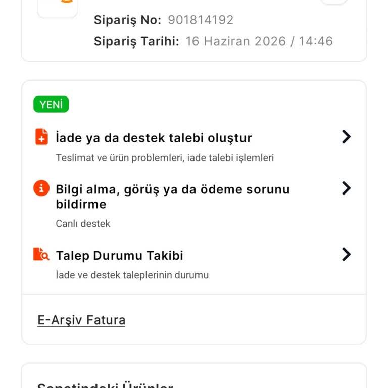 Geciken Ve Eksik Siparişte Ücret İadesi Talebi