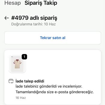 Görseldekiyle Uyuşmayan Ürün Ve İade Süreci Başlatılamadı