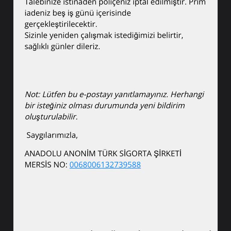 Poliçe İptali Sonrası Prim İadesi Üç Hafta Beklemede