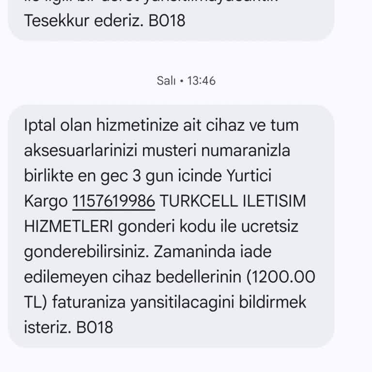 Cihaz İadesi Ücretinin Faturaya Yansıtılması Ve Müşteri Temsilcisinin Yardımcı Olmayan Davranışı
