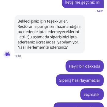 Online Ödeme Yapılan Yanlış Siparişin İptali Kabul Edilmedi