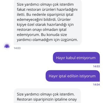 Online Ödeme Yapılan Yanlış Siparişin İptali Kabul Edilmedi