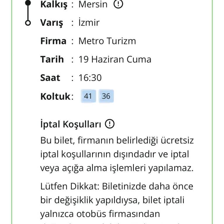 Metro Turizm Bilet Değişikliği İsteğim Reddedildi Ve Ücret İadesi Sağlanmadı