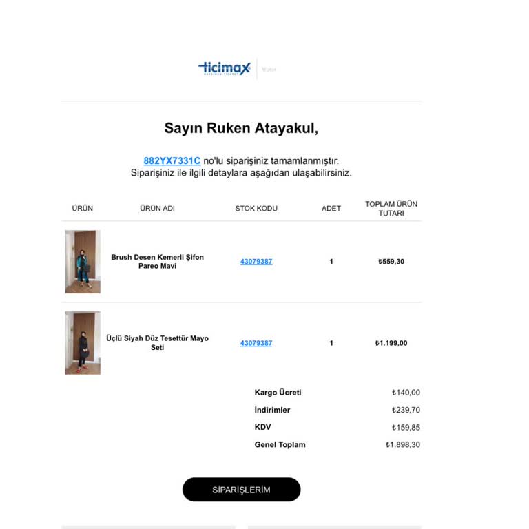 Tesettür Mayo Ve Pareo Siparişimde Kargo Gecikmesi Ve İade Yanıtı Yok