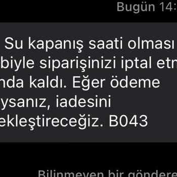 Saka Su Siparişim Çalışma Saatiyle Uymayan İptaller Sonrası Mağdur Ediliyor