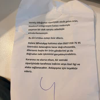Müşteri Mağduriyeti: Eksik Ve Yanlış Gömlek Gönderimi, Tam İade Talebi