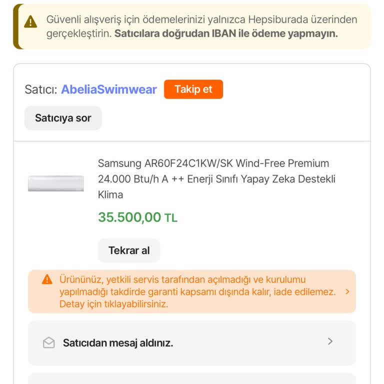 Samsung Hepsiburada’da İzin Almadan Sipariş İptali ve Şüpheli Ödeme Talepleri