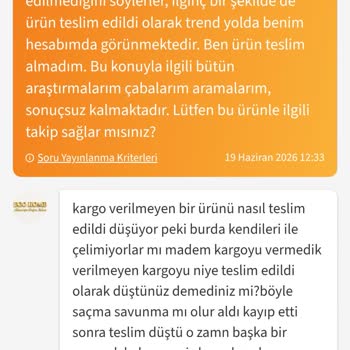 Teslim Edilmediği Kargo Ve Çelişkili Açıklamalar