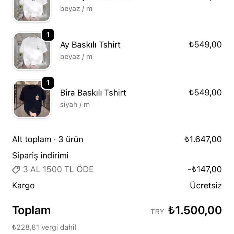 Teslim Edilmeyen T-Shirt Siparişinin İade Ve Bilgi Talebi