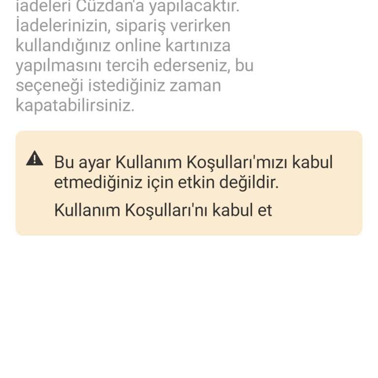 Yemeksepeti İade Cüzdana Yollandı, Banka Kartına Geri Dönmesi Gerekiyor