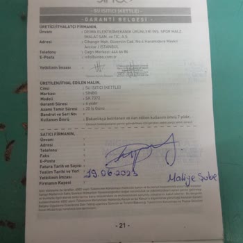 Garanti Kapsamındaki Isıtıcı Uzun Servis Süreci Ve Tekrarlayan Arızasıyla Değişim Talebi