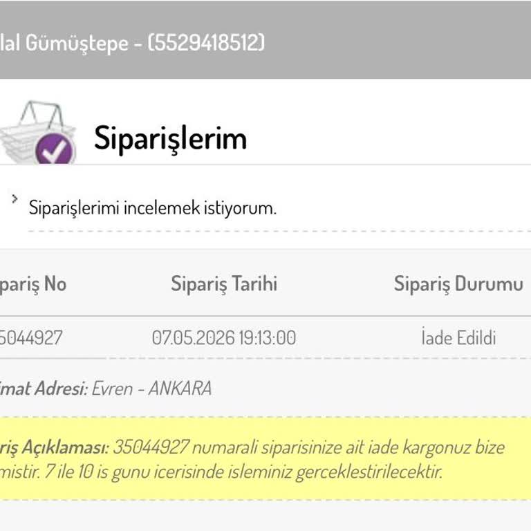 1100 TL İade İşlemi Bankada Yansımıyor