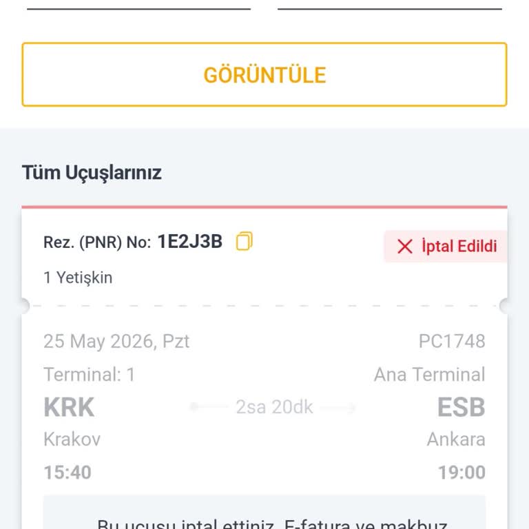 İptal Edilen Pegasus Uçuşunun 2.648 TL İadesi Yapılmadı