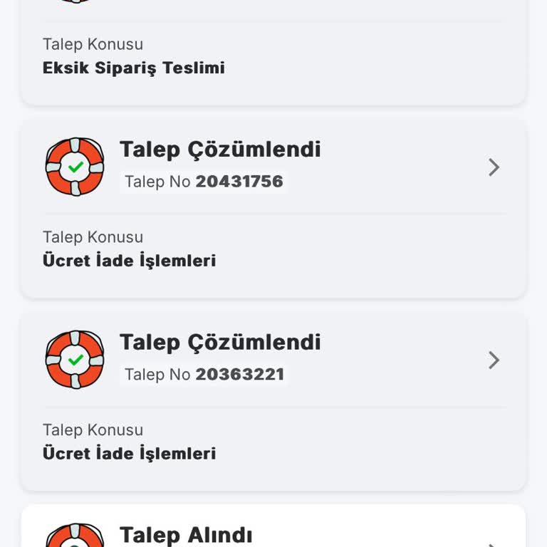 Sipariş Notu Görülmedi, 444,99 TL İadesi Hâlâ Bekliyor