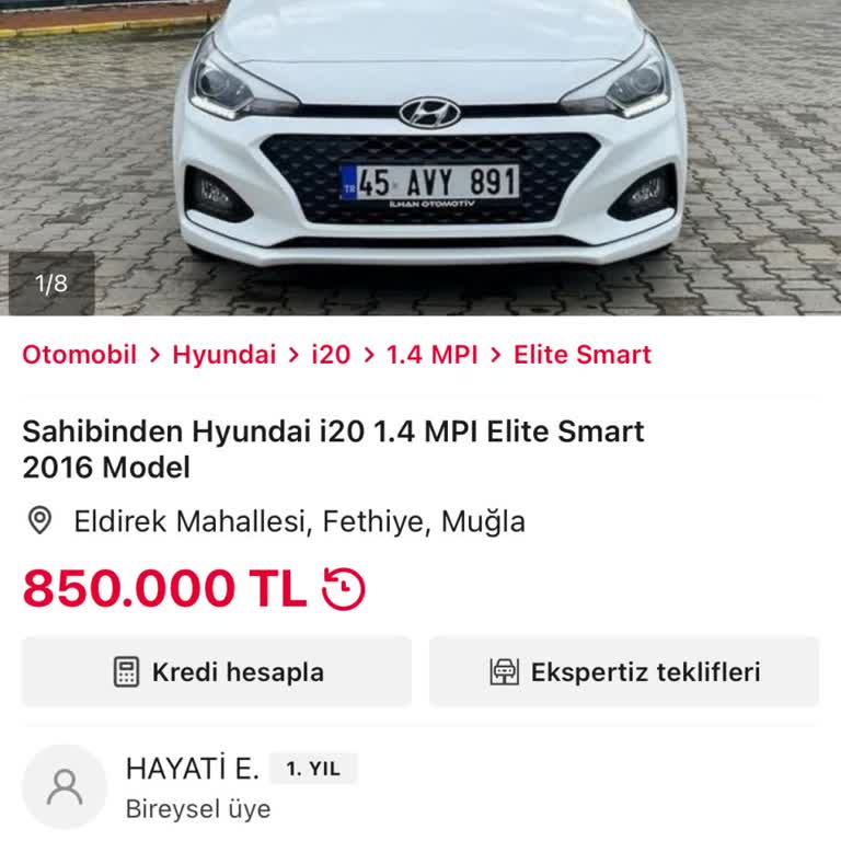 Arabam.com'da Sahte İlan Sahibi WhatsApp Üzerinden 30.000 TL Kapora Talep Etti
