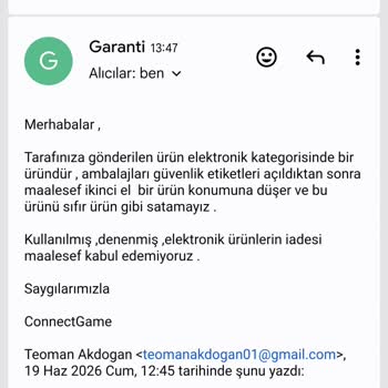 Açılan Ambalajlı Hoparlörün Cayma Hakkı Reddedildi