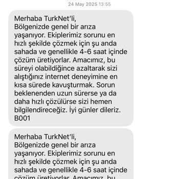 İşyerimizde Sürekli TurkNet İnternet Kesintileri Ve Çözüm Talebi