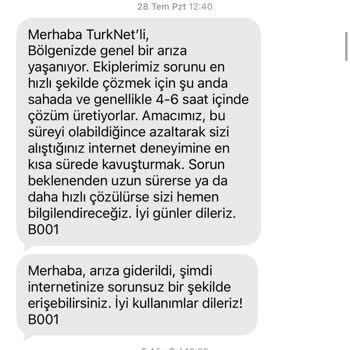 İşyerimizde Sürekli TurkNet İnternet Kesintileri Ve Çözüm Talebi