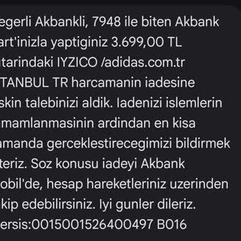 Akbank Maaş Kartına İade Yansımıyor