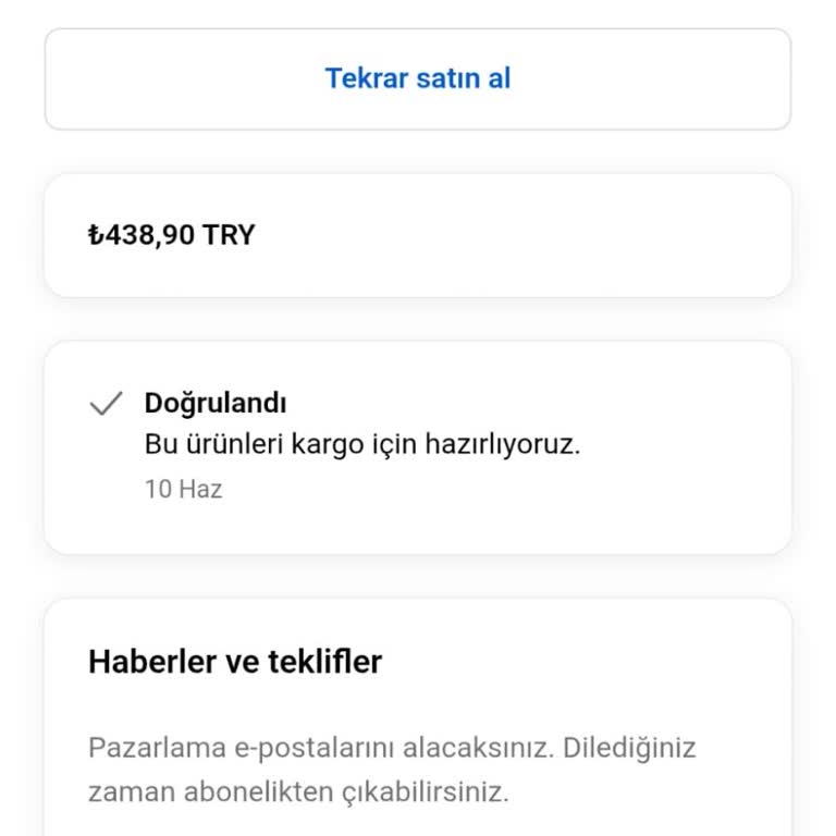 Kargoya Çıkmayan Sipariş, Ücret İadesi Talebi