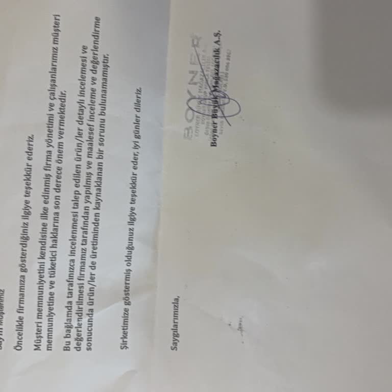 Boyner'de İade Talebim Reddedildi Ve Ürün Açıklamasız Geri Gönderildi