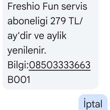 Türk Telekom Talep Edilmeyen Freshio Fun Üyeliği ve 279 TL Ücret İadesi Talebi