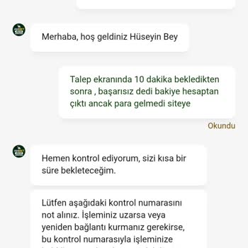 Yatırdığım 8.000 TL Hesaba Yansımıyor